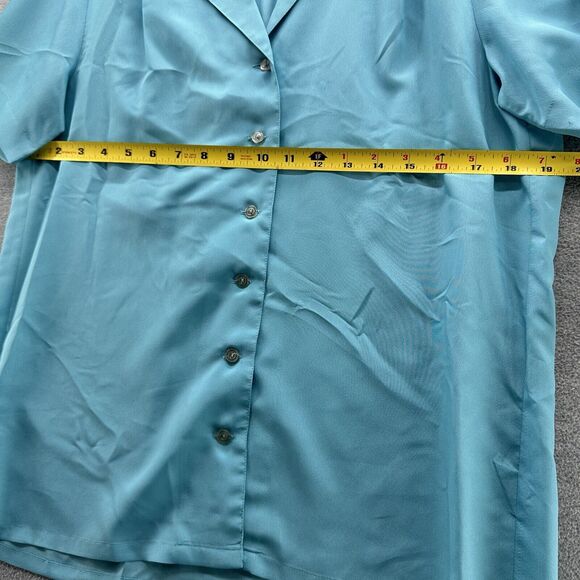 HOOPER ASSOCIATES - Vintage Women's Short Sleeve Button up Blouse Size 14 (A28) - Picture 4 of 6